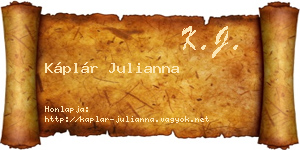 Káplár Julianna névjegykártya
